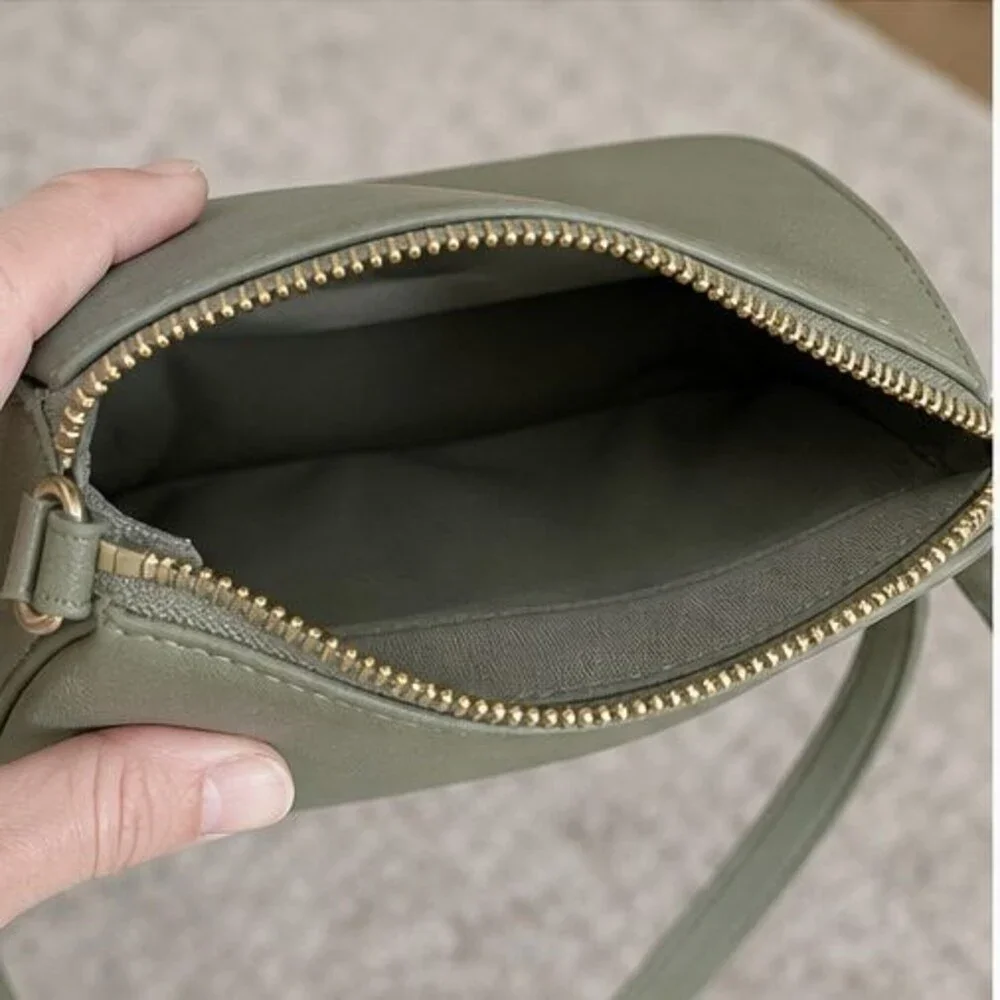 Camel Pebbled Crossbody Bag